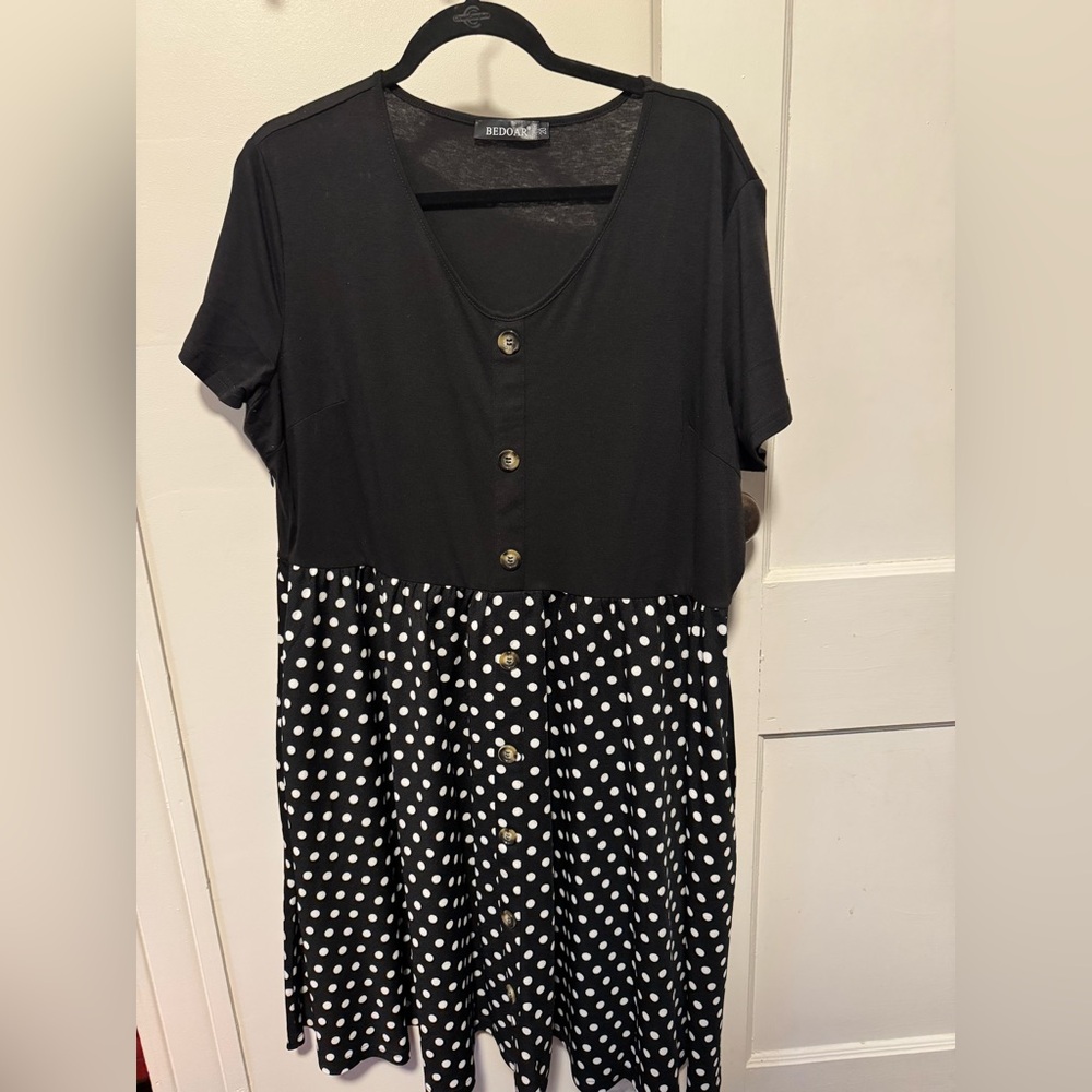 Black and White Polka Dot Dress